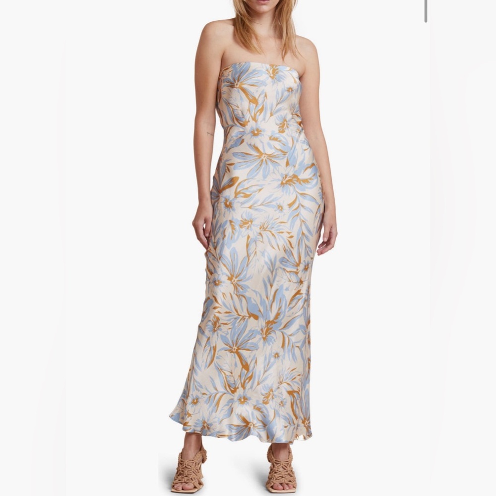 Bec & Bridge Stella Strapless Floral Print Maxi Dress